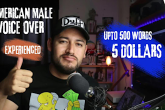 record an american english male voice over