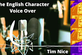 professionally record an english character voice