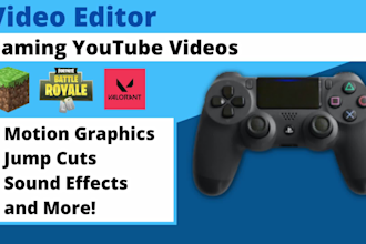 do funny gaming video editing and youtube editing