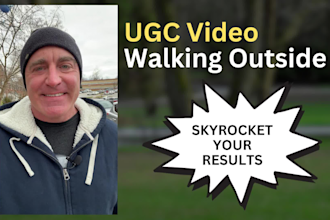 create a ugc video walking outside