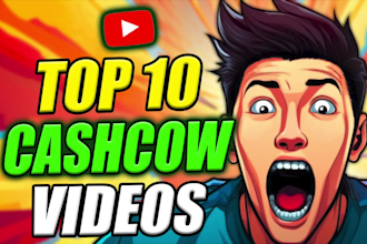 do video editing for top 10 cash cow faceless videos, youtube automation channel
