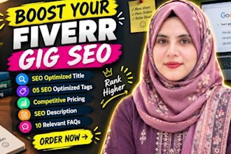 write a high converting fiverr gig title tags and description