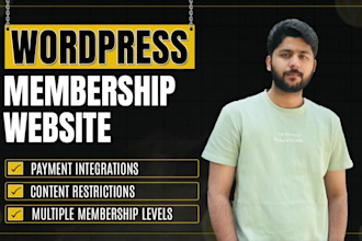 develop wordpress membership website, lms website