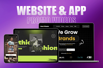create an amazing website or app promo video
