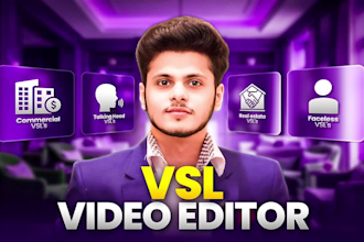 produce stunning vsl, video sales letter that drives sales