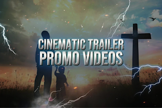 do cinematic book trailer, worship videos, church promo, party event video ads