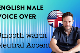 provide fast, professional, and high quality male voice over