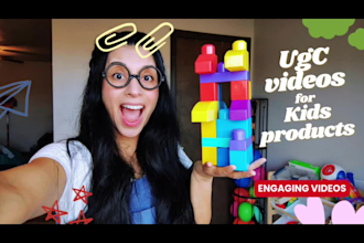 create engaging ugc videos for kids toys and products as an animated character