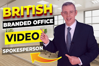 be your video spokesperson presenter in a branded office