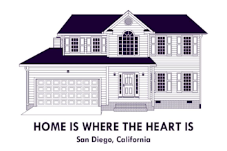 draw black and white illustration from your house or any building