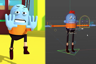 rig 3d character in cinema 4d or maya  for animation