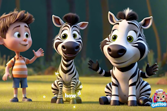 create 3d ai kids song videos for youtube or instagram or tiktok