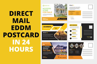 design direct mail, postcard or eddm postcard in 24 hours