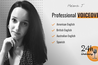 record professional australian english female voice over with ai in 24h