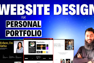 design a personal portfolio website with wordpress, full website creation