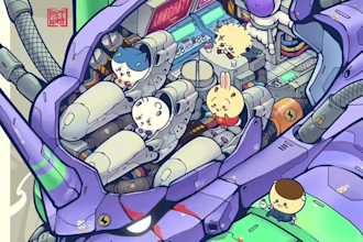 design badass mecha armor for cute chibi mascots