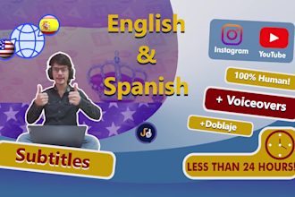 translate and add english or spanish subtitles to your video