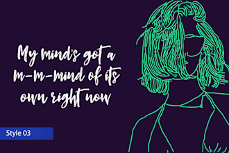 create premium hand drawn lyric video