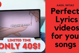 create a aesthetic lyrics video on your songs