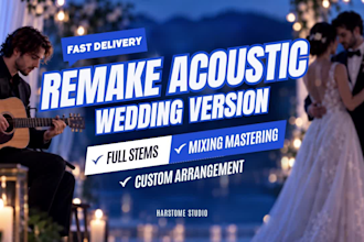 remake your song into an acoustic wedding version