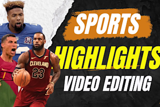 edit your sports highlights videos, nba,nfl sports video editor