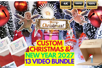 create 13 premium christmas and new year 2027 videos