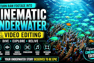 edit underwater, scuba diving, coral reef, marine life and adventure videos