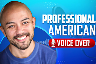record an american male voice over in english