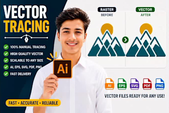 vectorize logo, vector tracing, redraw, convert image to vector