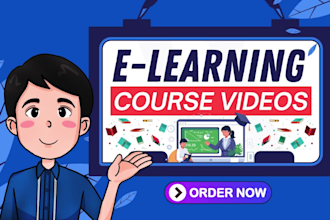 create animated elearning video course or training