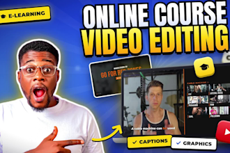 edit online course and e learning videos with captions and graphics