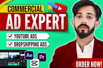 create high converting youtube video ads for dropshipping and commercial