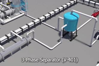 create 3d industrial animation chemical plant refinery  oil and gas process