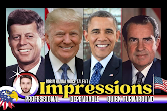 do an impression of donald trump, obama, jfk and richard nixon