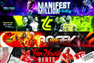 design a youtube banner and logo