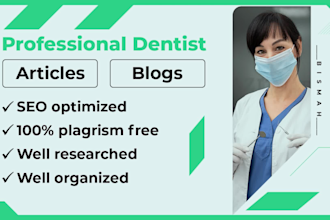 write seo optimized medical articles and blogs