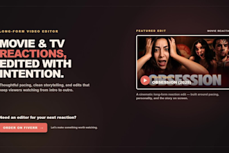 edit movie and TV reaction videos for youtube