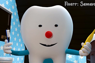 make cartoon animation for kids in 3d