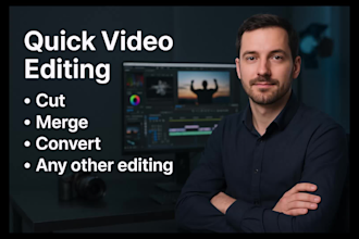 do quick video editing like cut, merge, convert any video