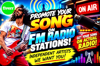 promote your song on major radio station and stations