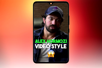 edit instagram reels, tiktok with caption like alex hormozi