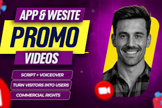 create app promo video, website preview and product explainer demo animation ad