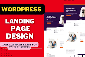 build a wordpress landing page or one page website