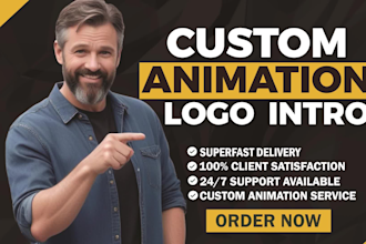 do 3d custom logo animation or youtube intro or outro video