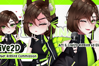 rig, draw, or design a high quality live2d vtuber model