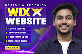 create wix website design redesign wix, develop wix landing page, wix velo code