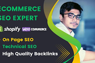 do ecommerce SEO for shopify, wordpress, wix websites for organic traffic