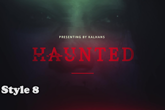 make horror style logo intro in 24 hours