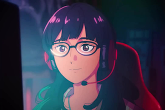 do 2d 3d animation video, character animation, yt podcast intro, anime animation