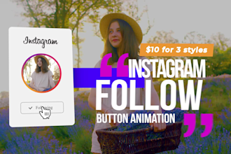 create instagram follow button animation